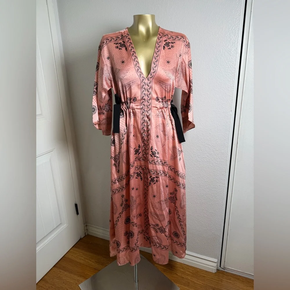 Sandro Galy Paisley-print Dress Size 34 - Picture 3 of 16